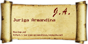 Juriga Armandina névjegykártya